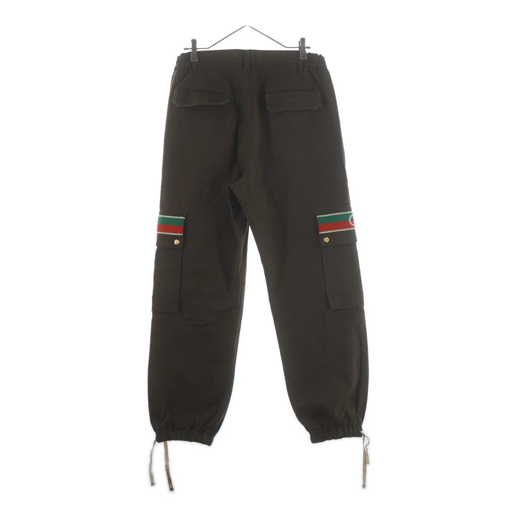 GUCCI(グッチ) インターロッキングG シェリーライン コットンカーゴパンツ オリーブ 623986 XDBA7