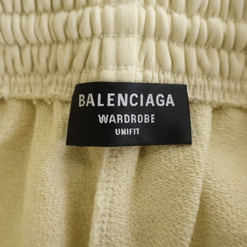 BALENCIAGA(バレンシアガ) 22SS Political Campaign Sweat Shorts ポリティカル キャンペーンロゴ刺繍 スウェットショーツ ハーフパンツ ベージュ 676137 TKVI9
