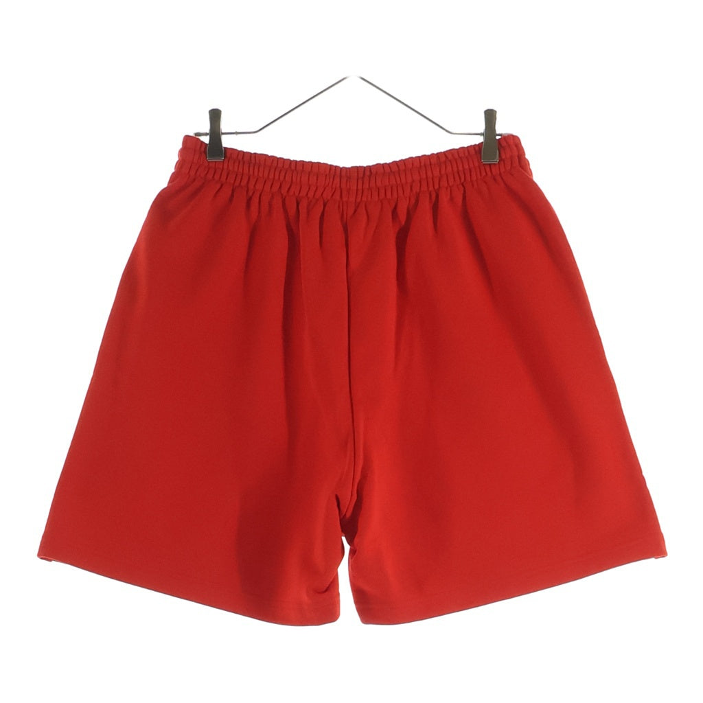 BALENCIAGA(バレンシアガ) 22SS Political Campaign Sweat Shorts ポリティカル キャンペーンロゴ刺繍 スウェットショーツ ハーフパンツ レッド 676137 TKVI9