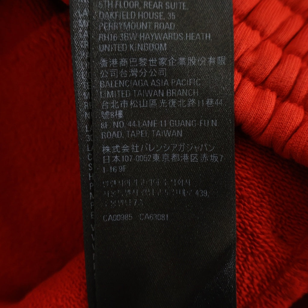 BALENCIAGA(バレンシアガ) 22SS Political Campaign Sweat Shorts ポリティカル キャンペーンロゴ刺繍 スウェットショーツ ハーフパンツ レッド 676137 TKVI9