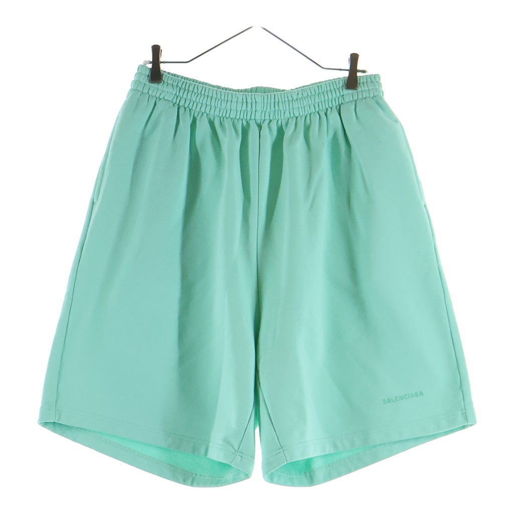BALENCIAGA(バレンシアガ) 22AW BB Embroidered Logo Shorts BBロゴ刺繍 スウェットショーツ ハーフパンツ ミントグリーン 674591 TLVB8