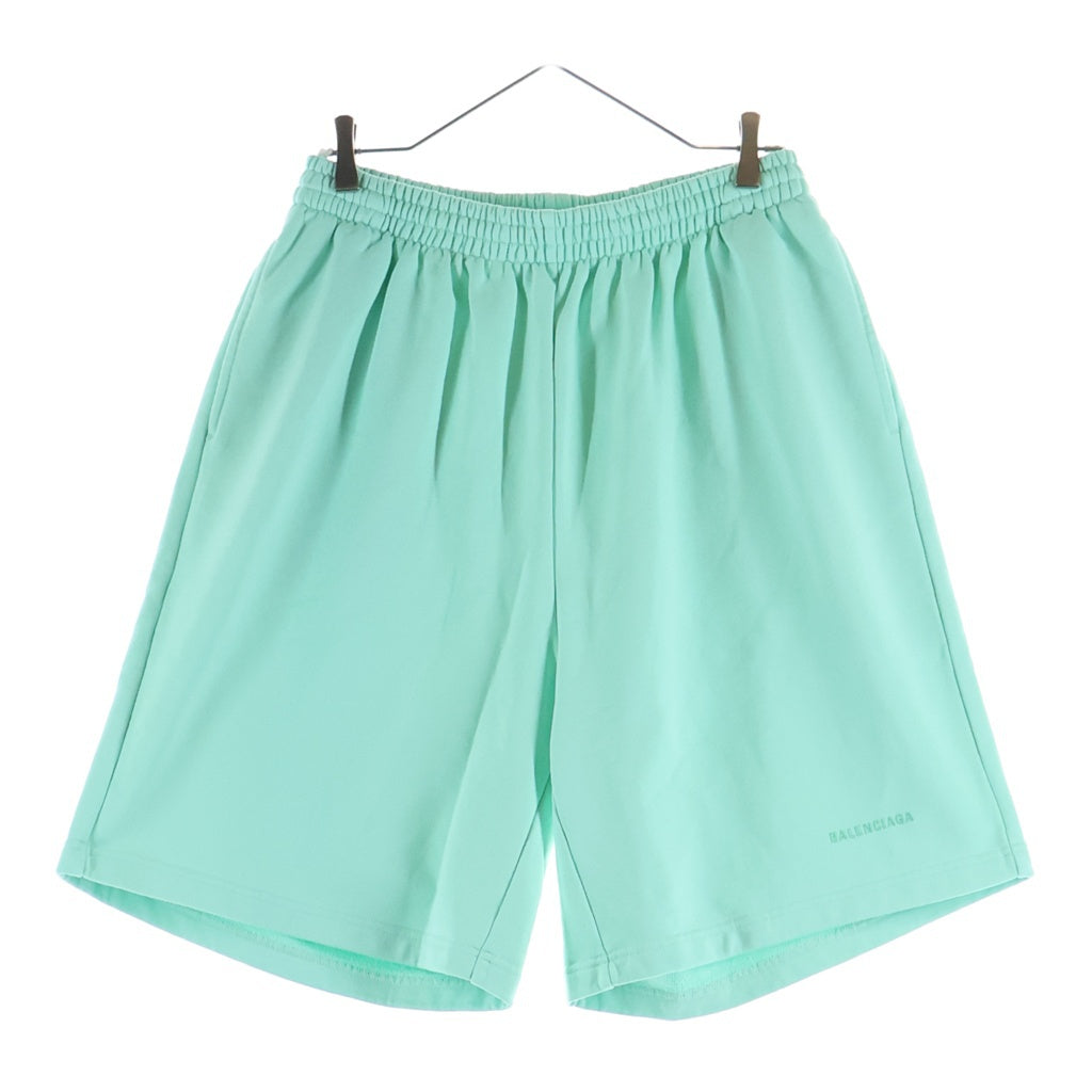 BALENCIAGA(バレンシアガ) 22AW BB Embroidered Logo Shorts BBロゴ刺繍 スウェットショーツ ハーフパンツ ミントグリーン 674591 TLVB8