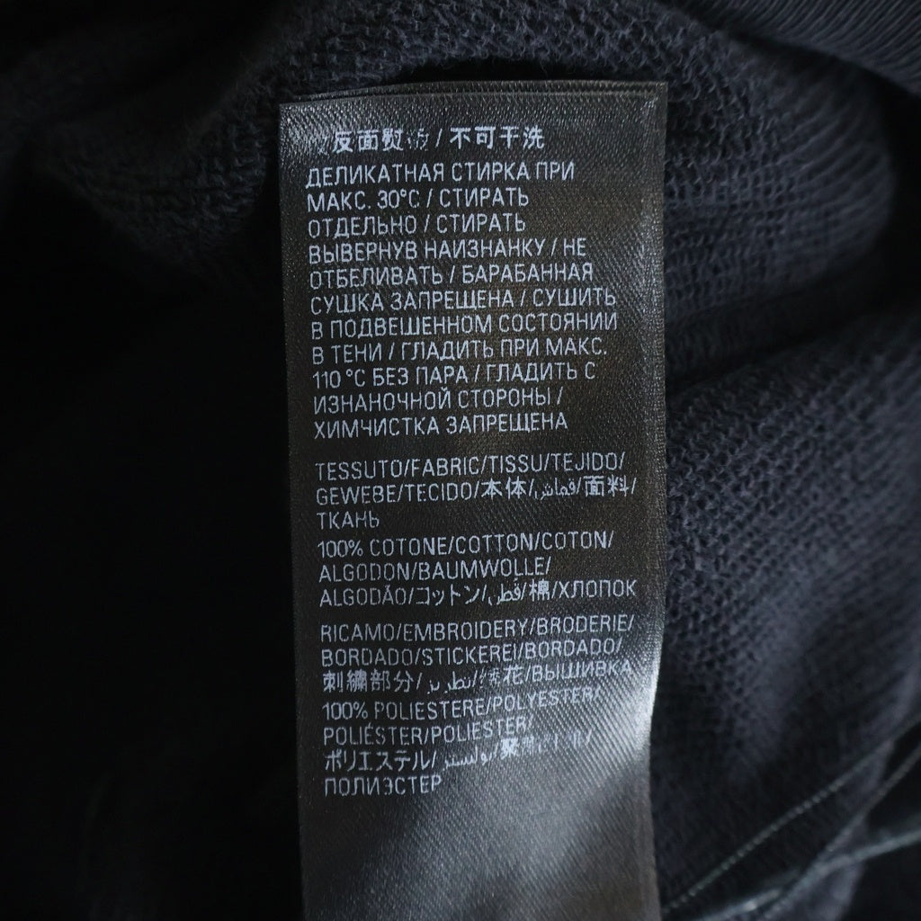 BALENCIAGA(バレンシアガ) 23AW WASHED BLACK ウオッシュド加工 アームロゴエンブロイダリー プルオーバースウェットパーカー フーディー ブラック 739024 TOVV2