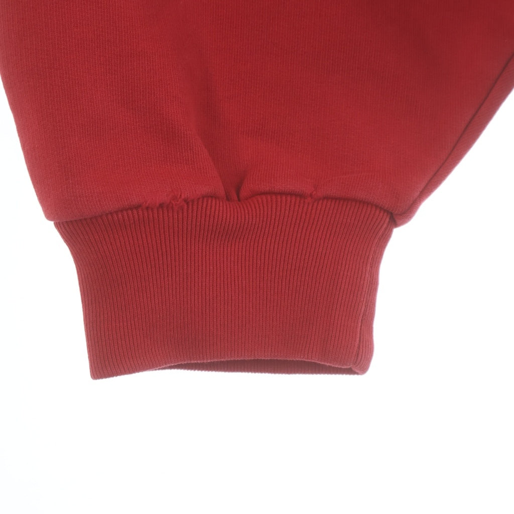 BALENCIAGA(バレンシアガ) 23AW Faux Logo Round Hem Hoodie フェイクロゴ ダメージ加工 プルオーバースウェットパーカー フーディー レッド 761458 TPVE3
