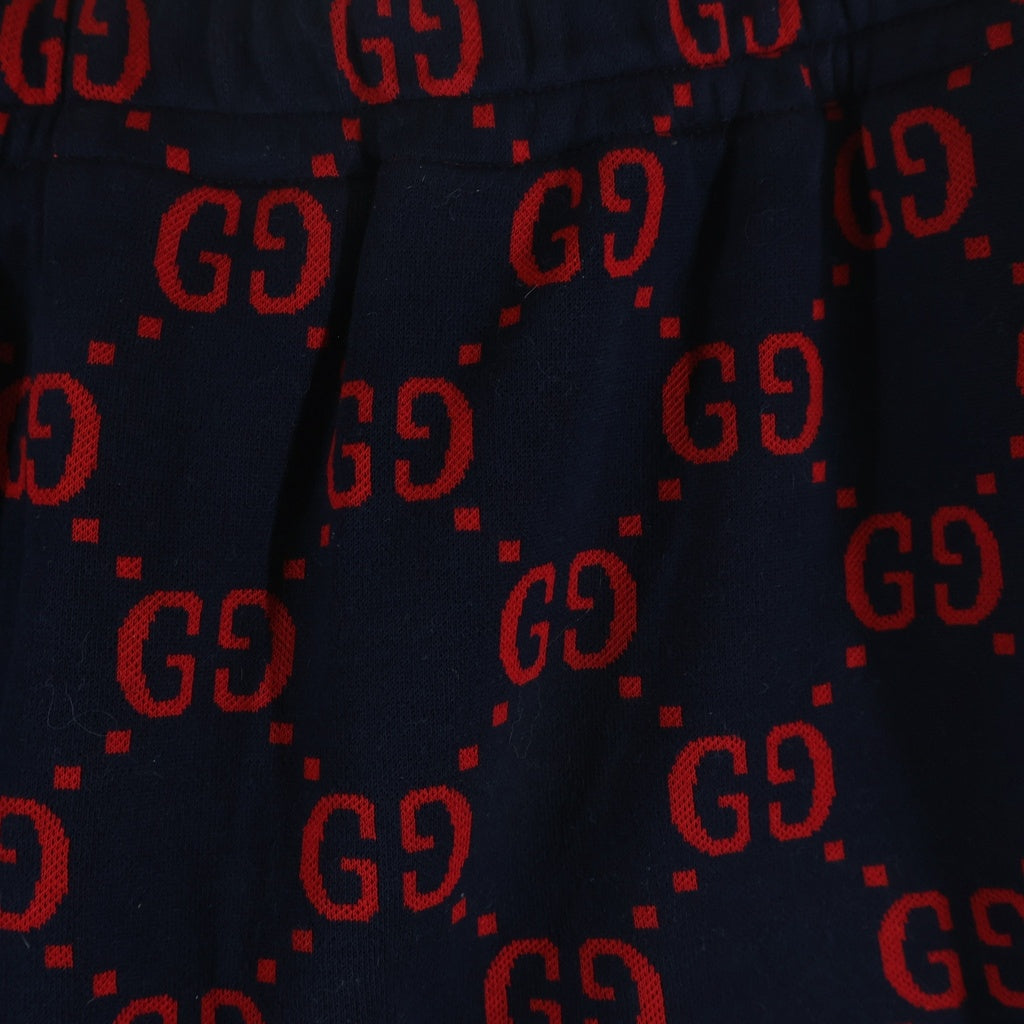 GUCCI(グッチ) 18SS GG Jaquard Jersey Shorts GGジャガード総柄 ショートパンツ ショーツ ハーフパンツ ネイビー/レッド 474632 X9L14