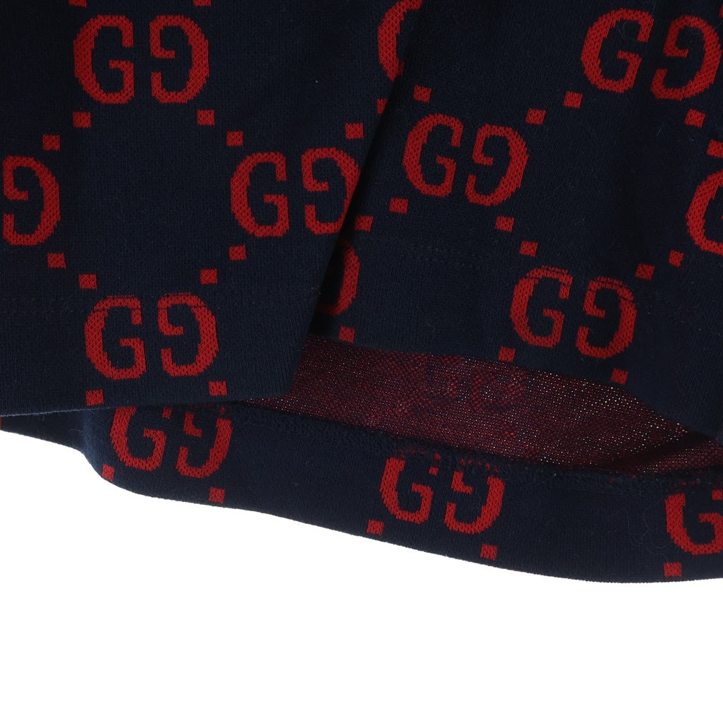 GUCCI(グッチ) 18SS GG Jaquard Jersey Shorts GGジャガード総柄 ショートパンツ ショーツ ハーフパンツ ネイビー/レッド 474632 X9L14