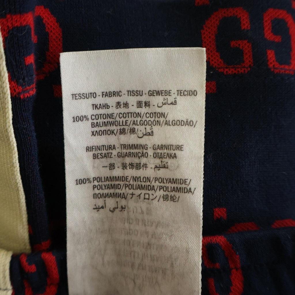 GUCCI(グッチ) 18SS GG Jaquard Jersey Shorts GGジャガード総柄 ショートパンツ ショーツ ハーフパンツ ネイビー/レッド 474632 X9L14