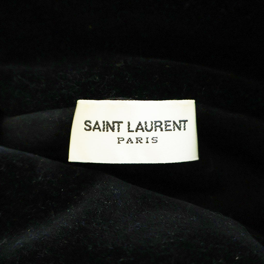 SAINT LAURENT PARIS(サンローランパリ) 22AW TURTLE NECK VELOR TOP タートルネック ベロアトップ ブラック 711927 YBTF2