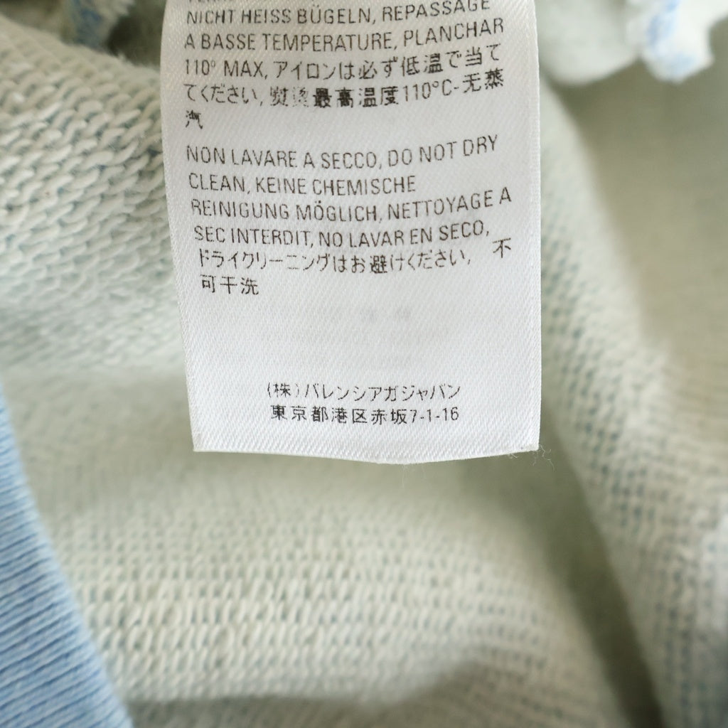 BALENCIAGA(バレンシアガ) 20SS BBロゴ フロントプリント プルオーバーパーカー フーディー ブルー 570811 THV78