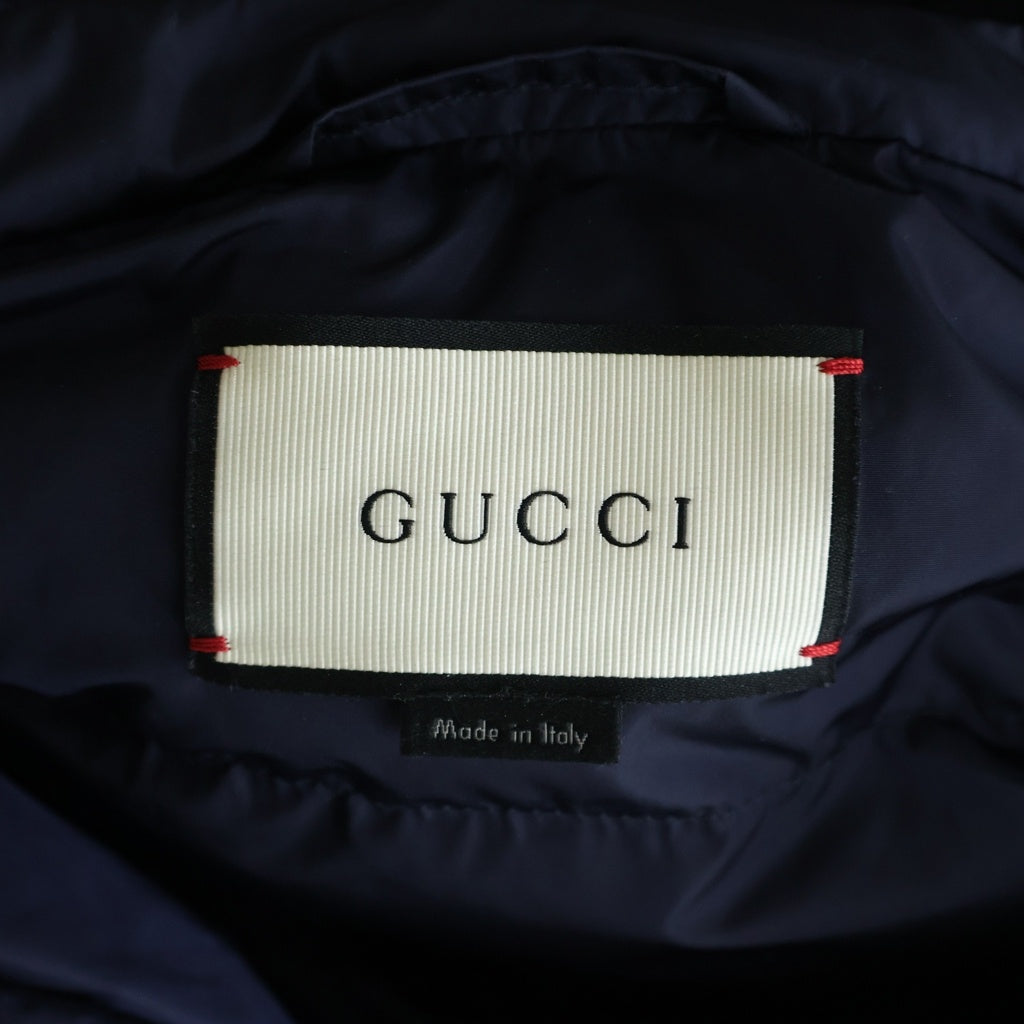 GUCCI(グッチ) スネークワッペン フーデッドダウンジャケット ネイビー 429517 Z4190
