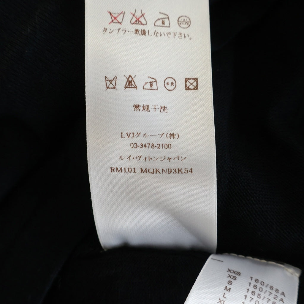 LOUIS VUITTON(ルイヴィトン) シルクカシミヤ混 ボーダーニットカーディガン ブラック/ネイビー RM101 MQKN93K54
