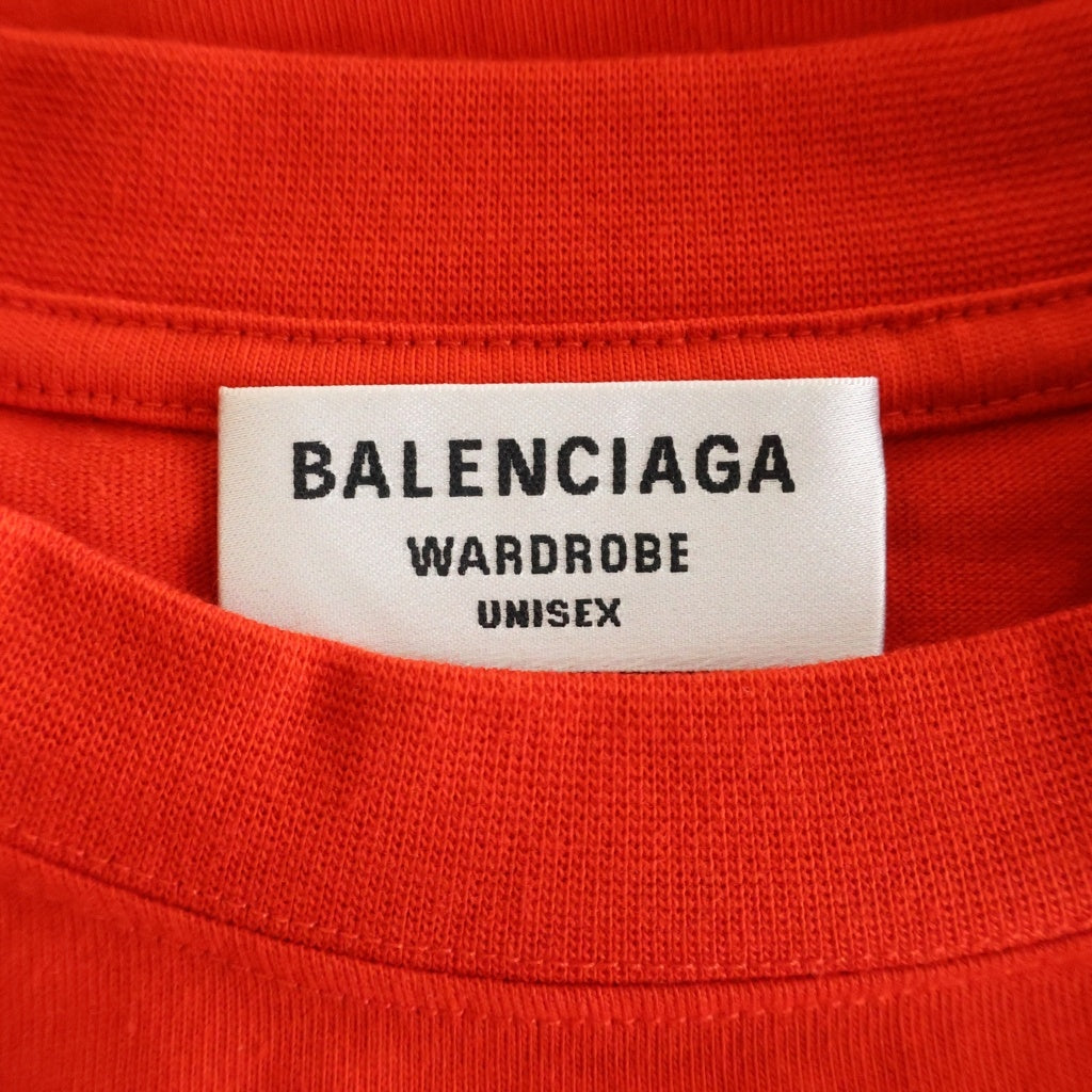 BALENCIAGA(バレンシアガ) 21SS Political Campaign Oversized Tee ポリティカル キャンペーンロゴ刺繍Tシャツ 半袖クルーネックカットソー レッド 641655 TKVJ1