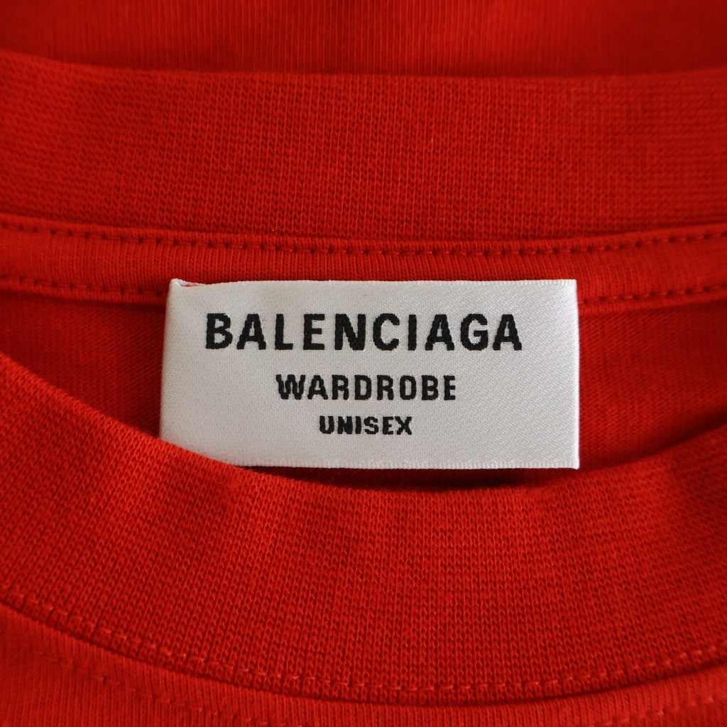BALENCIAGA(バレンシアガ) 21SS Political Campaign Oversized Tee ポリティカル キャンペーンロゴ刺繍Tシャツ 半袖クルーネックカットソー レッド 641655 TKVJ1