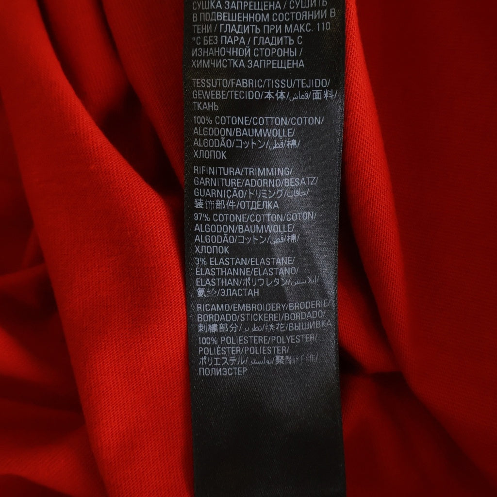 BALENCIAGA(バレンシアガ) 21SS Political Campaign Oversized Tee ポリティカル キャンペーンロゴ刺繍Tシャツ 半袖クルーネックカットソー レッド 641655 TKVJ1
