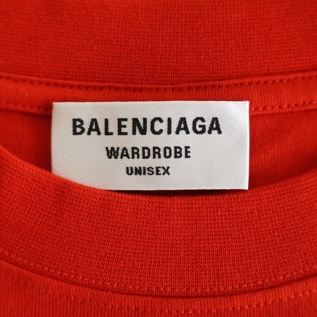 BALENCIAGA(バレンシアガ) 21SS Political Campaign Oversized Tee ポリティカル キャンペーンロゴ刺繍Tシャツ 半袖クルーネックカットソー レッド 641655 TKVJ1