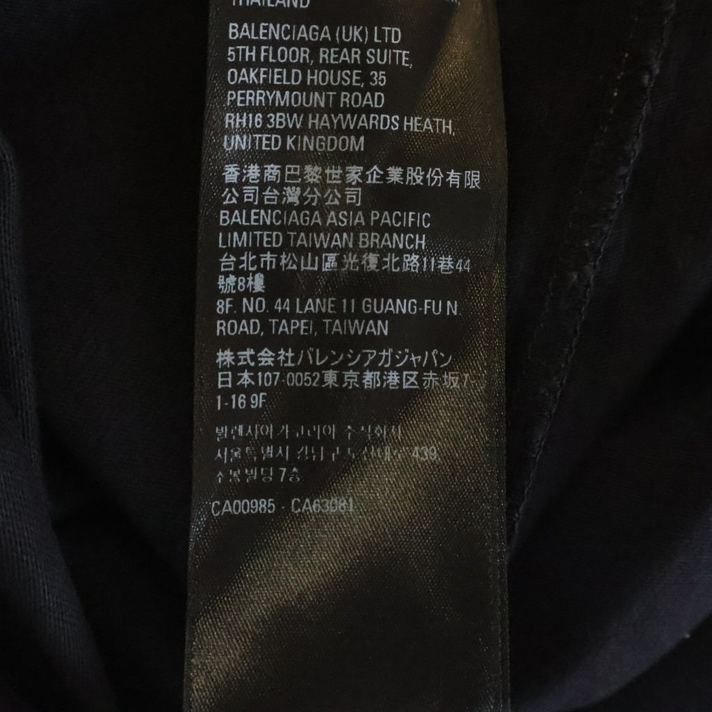 BALENCIAGA(バレンシアガ) 22AW OVERSIZED T-SHIRT ロゴプリント オーバーサイズTシャツ 半袖クルーネックカットソー ブラック 694576 TMVJ6