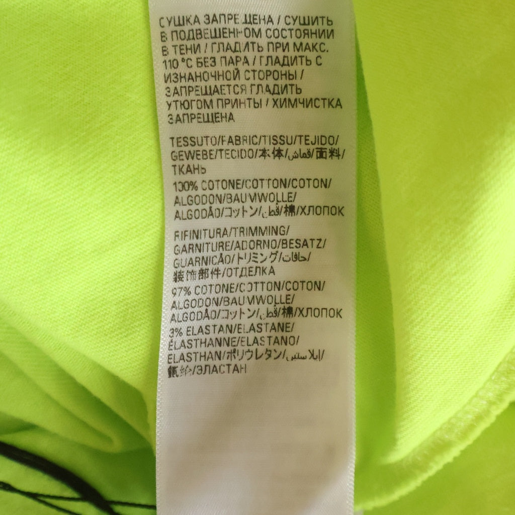 BALENCIAGA(バレンシアガ) デストロイ加工 ロゴプリント オーバーサイズTシャツ 半袖クルーネックカットソー イエロー 651795 TNVL1