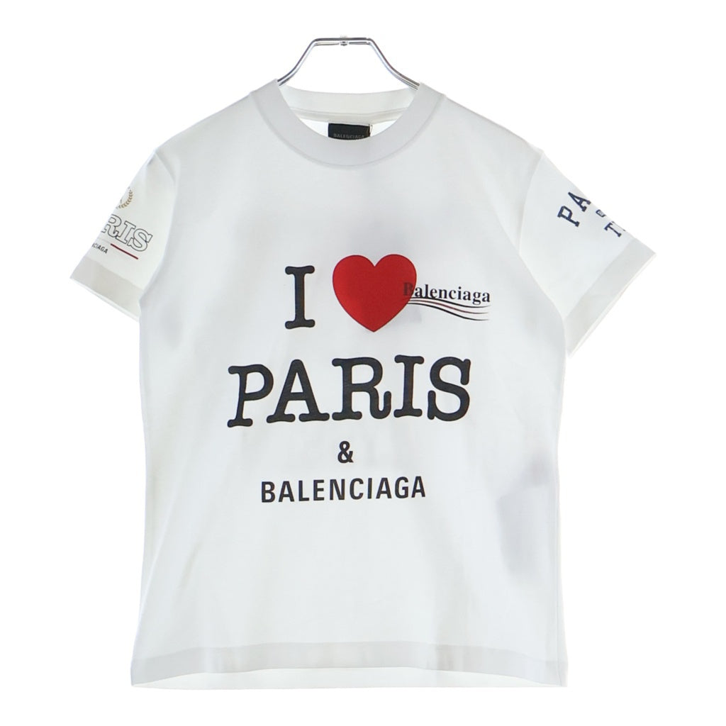 BALENCIAGA(バレンシアガ) 25SS Overlayer Political Campaign Tee Small Fit キャンペーンロゴ 両面プリントTシャツ 半袖クルーネックカットソー レディース 612964 TSVY7