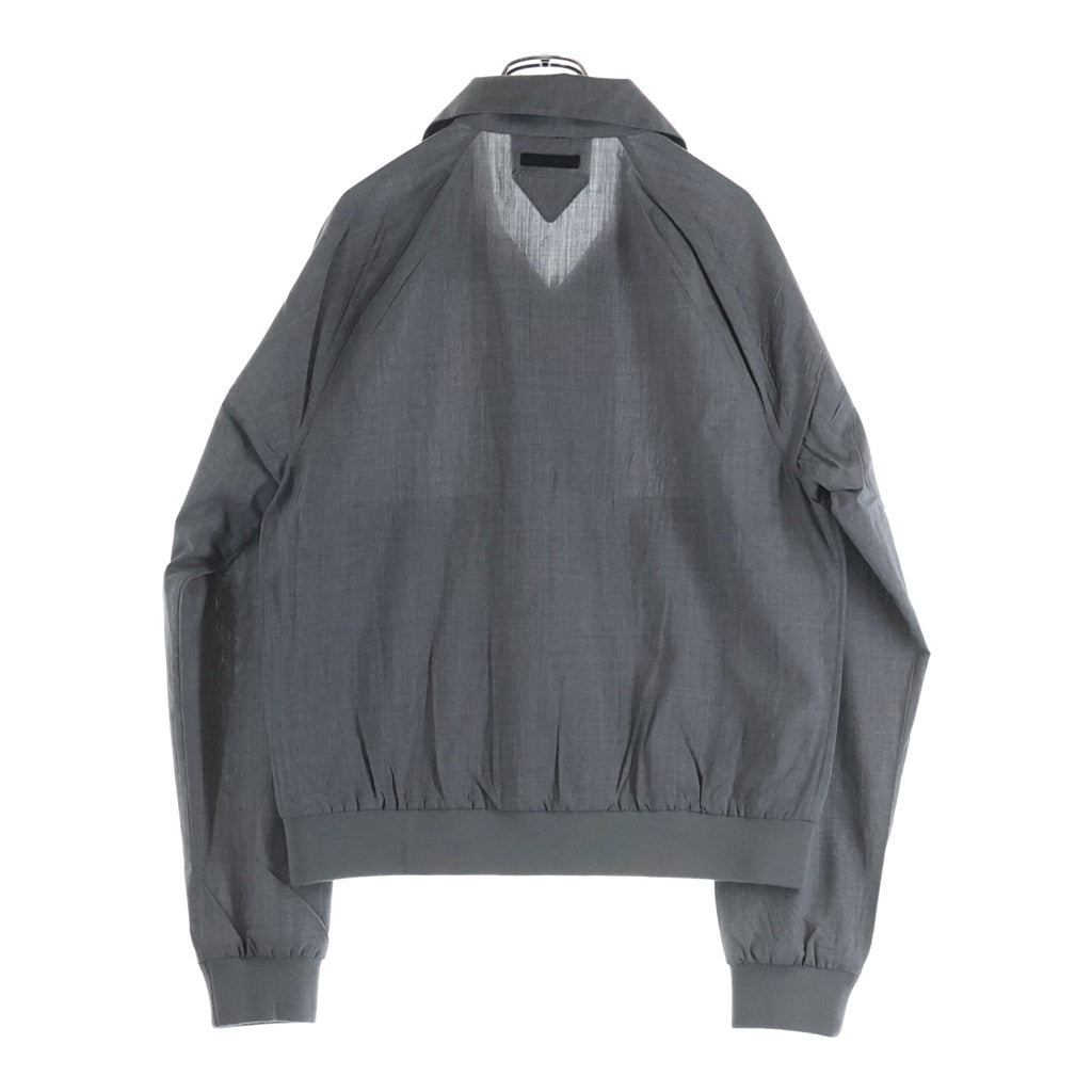 PRADA(プラダ) 25SS LIHTWEIGHT WOOL BOMBER JACKET ライトウェイトウール ボンバージャケット ジップアップブルゾン グレー SGC874