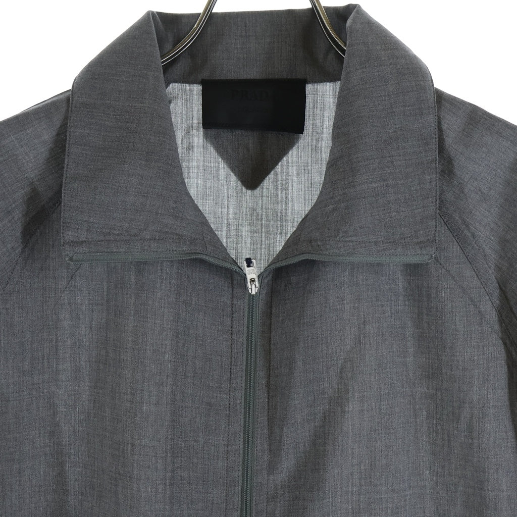 PRADA(プラダ) 25SS LIHTWEIGHT WOOL BOMBER JACKET ライトウェイトウール ボンバージャケット ジップアップブルゾン グレー SGC874