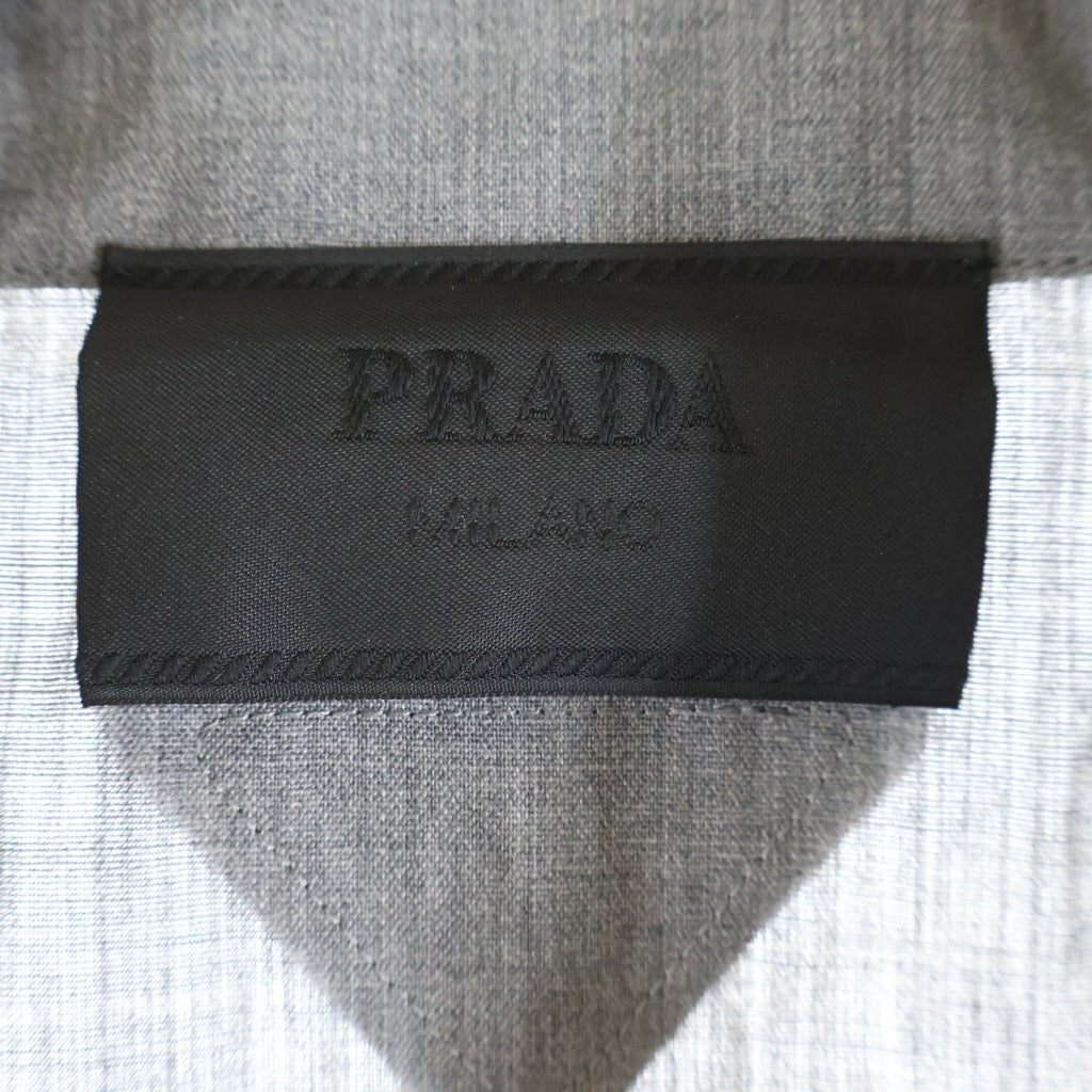 PRADA(プラダ) 25SS LIHTWEIGHT WOOL BOMBER JACKET ライトウェイトウール ボンバージャケット ジップアップブルゾン グレー SGC874