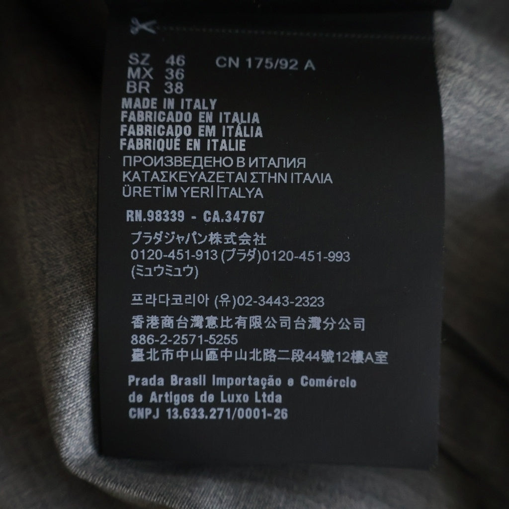 PRADA(プラダ) 25SS LIHTWEIGHT WOOL BOMBER JACKET ライトウェイトウール ボンバージャケット ジップアップブルゾン グレー SGC874