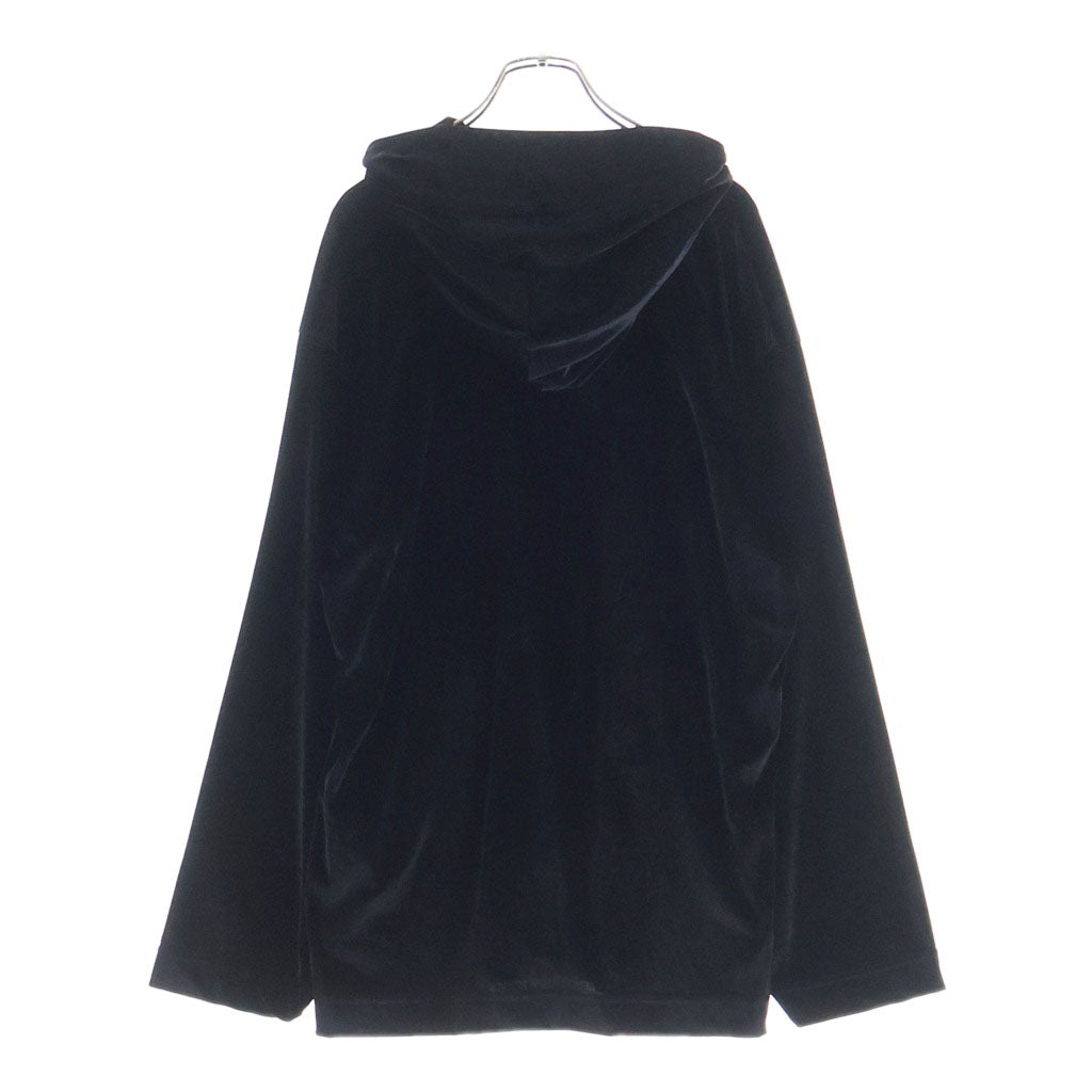 BALENCIAGA(バレンシアガ) 24AW VELVET HOODIE ベルベット プルオーバーパーカー フーディー レディース ブラック 720654 TKQ22
