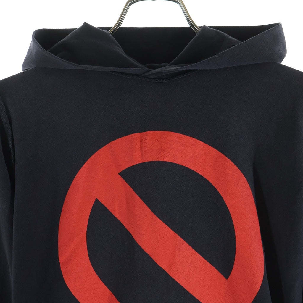 BALENCIAGA(バレンシアガ) BFRND Long-Sleeve Hooded T-Shirt ロゴプリント ネックホルダー付 ロングスリーブフーデッドTシャツ レディース ブラック 787350 TQVG9