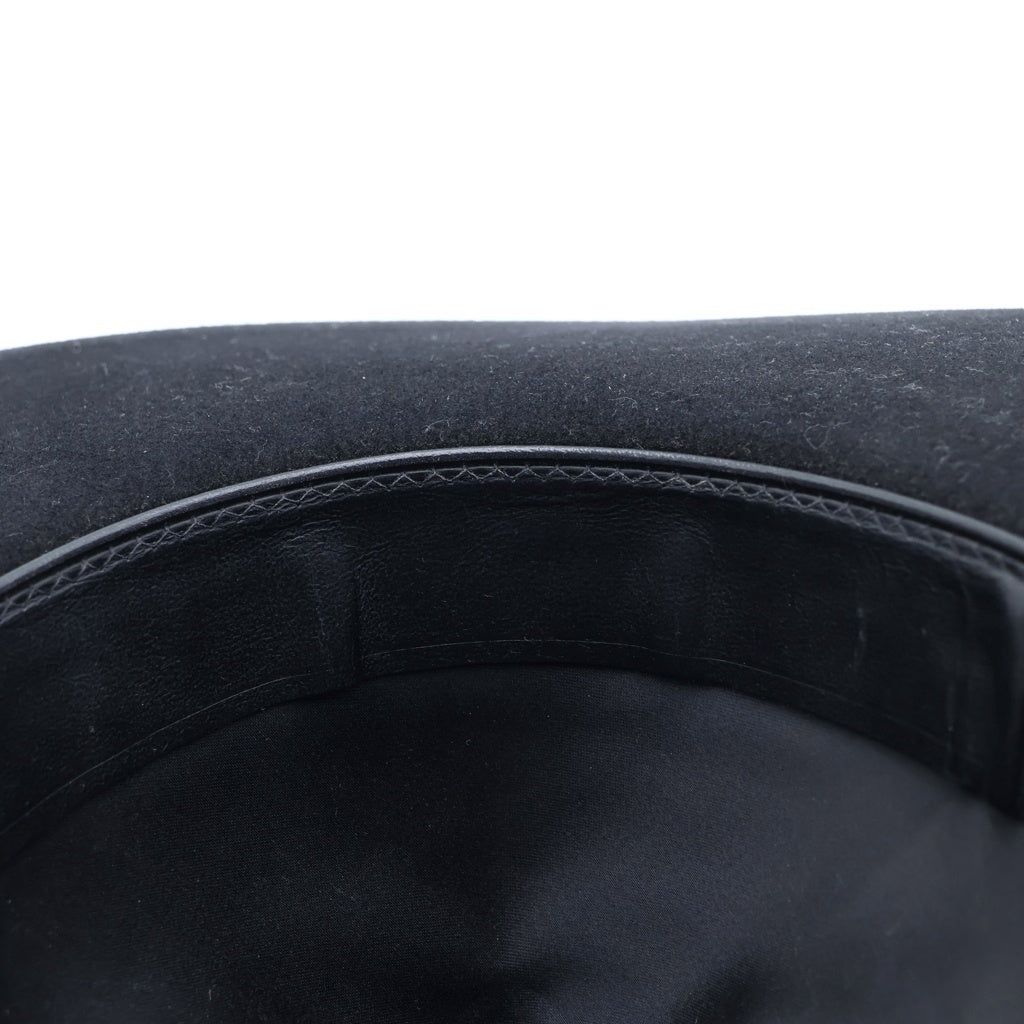 SAINT LAURENT PARIS(サンローランパリ) 16AW New Bowie Fedora Hat ニューボウイフェドラハット ロングプリムハット 中折れ帽子 ブラック 442145 Y3OS1