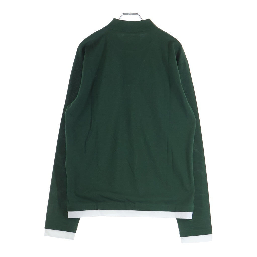 PRADA(プラダ) 24SS レイヤード 長袖コットンポロシャツ グリーン UJL72B