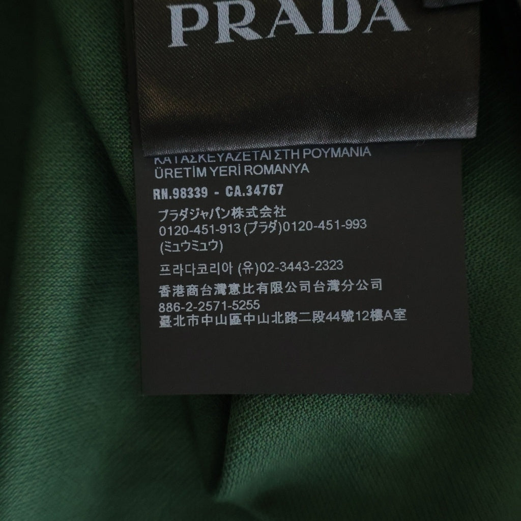 PRADA(プラダ) 24SS レイヤード 長袖コットンポロシャツ グリーン UJL72B
