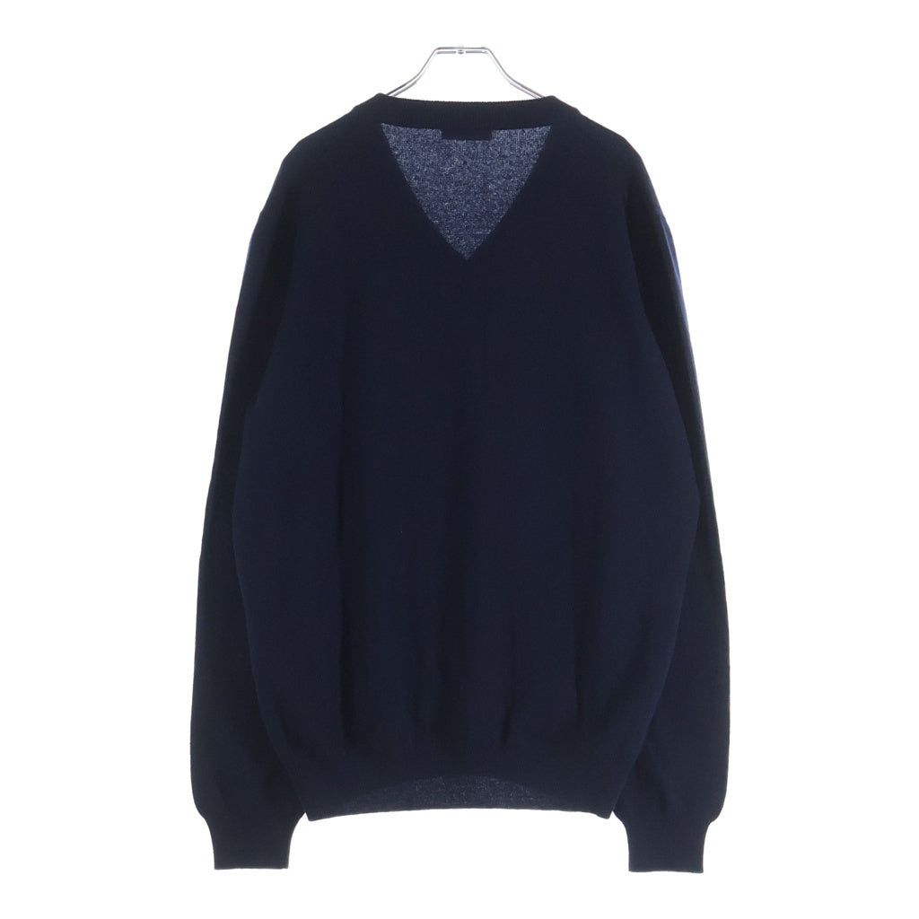 PRADA(プラダ) カシミヤウール Vネックニットセーター ネイビー UMA216
