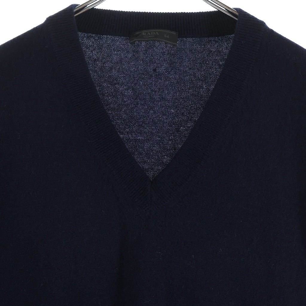 PRADA(プラダ) カシミヤウール Vネックニットセーター ネイビー UMA216