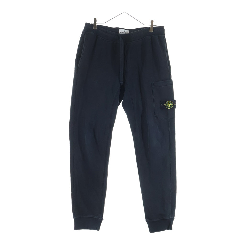 STONE ISLAND(ストーンアイランド) 19AW サイドロゴワッペン 裾リブスウェットパンツ ブラック 711560320