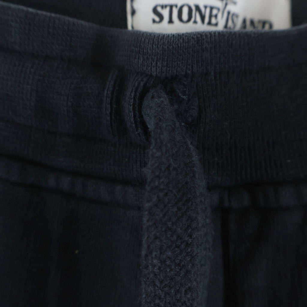 STONE ISLAND(ストーンアイランド) 19AW サイドロゴワッペン 裾リブスウェットパンツ ブラック 711560320