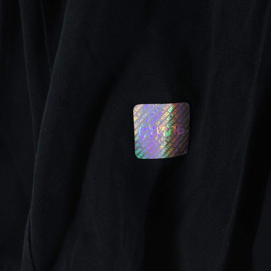 HERON PRESTON(ヘロンプレストン) 袖ロゴプリントTシャツ 長袖クルーネックカットソー ブラック HMAB002S19600050