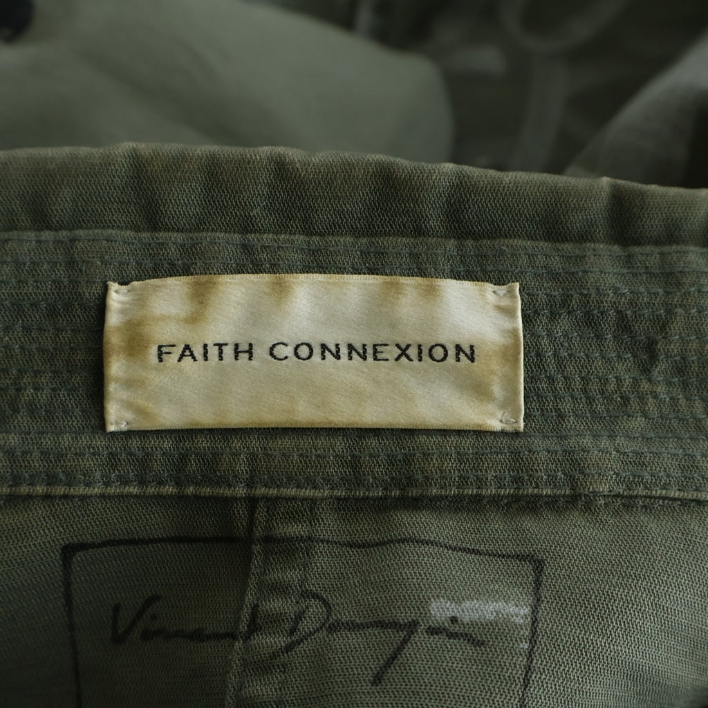 FAITH CONNEXION(フェイスコネクション) MULTIPOCKET PARKA マルチポケットパーカー ペイント加工 ジップアップジャケット カーキ X1200T76TZZ