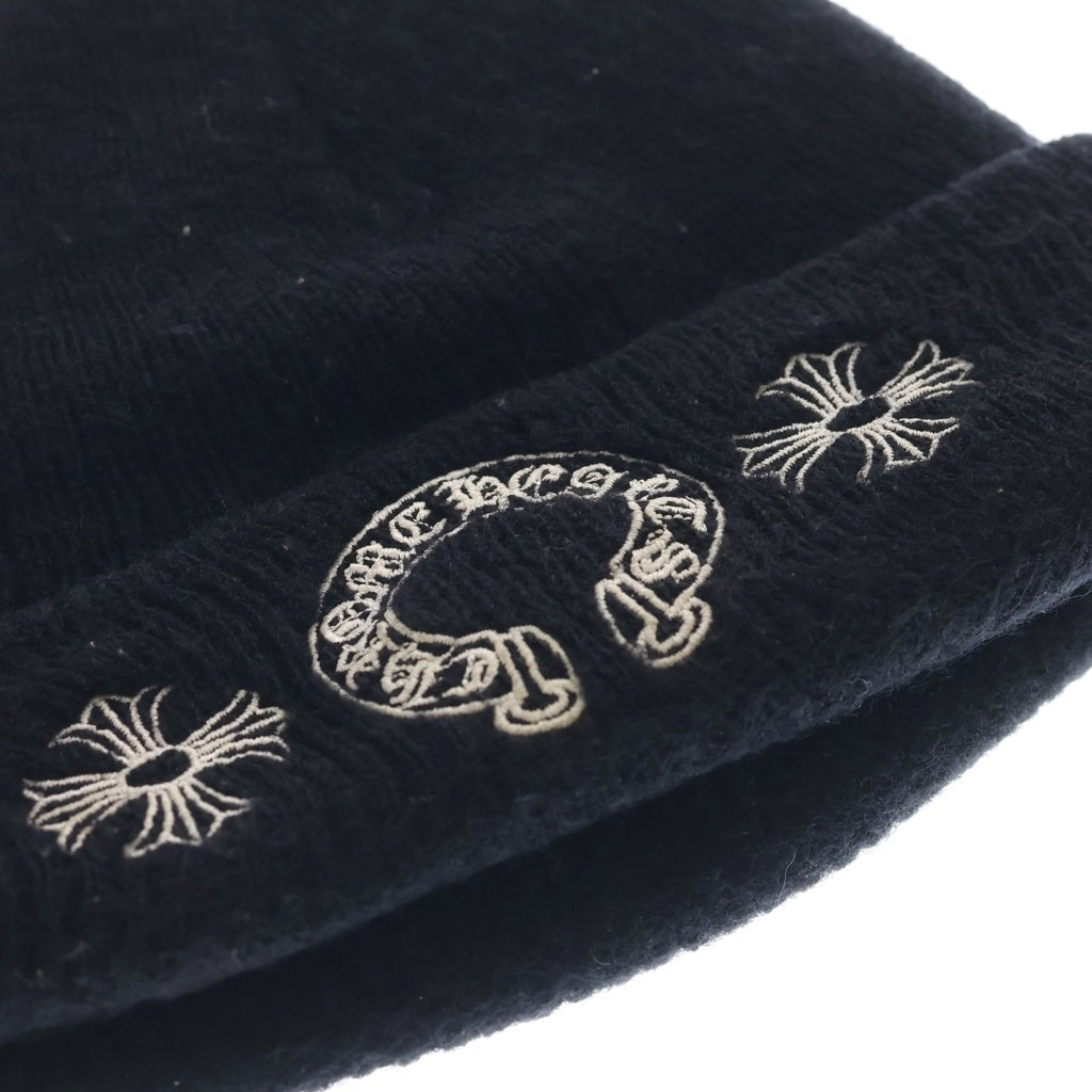 CHROME HEARTS(クロムハーツ) WOOL WATCH CAP CHプラス ホースシューニットキャップ ビーニー帽子 ブラック