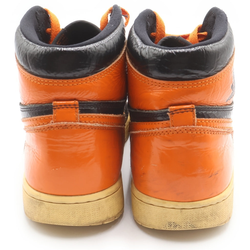 NIKE(ナイキ) AIR JORDAN 1 HIGH SHATTERED BACKBOARD 3.0 エアジョーダン1 シャッタード バックボード3.0 ハイカットスニーカー ブラック/オレンジ US9/27cm 555088-028