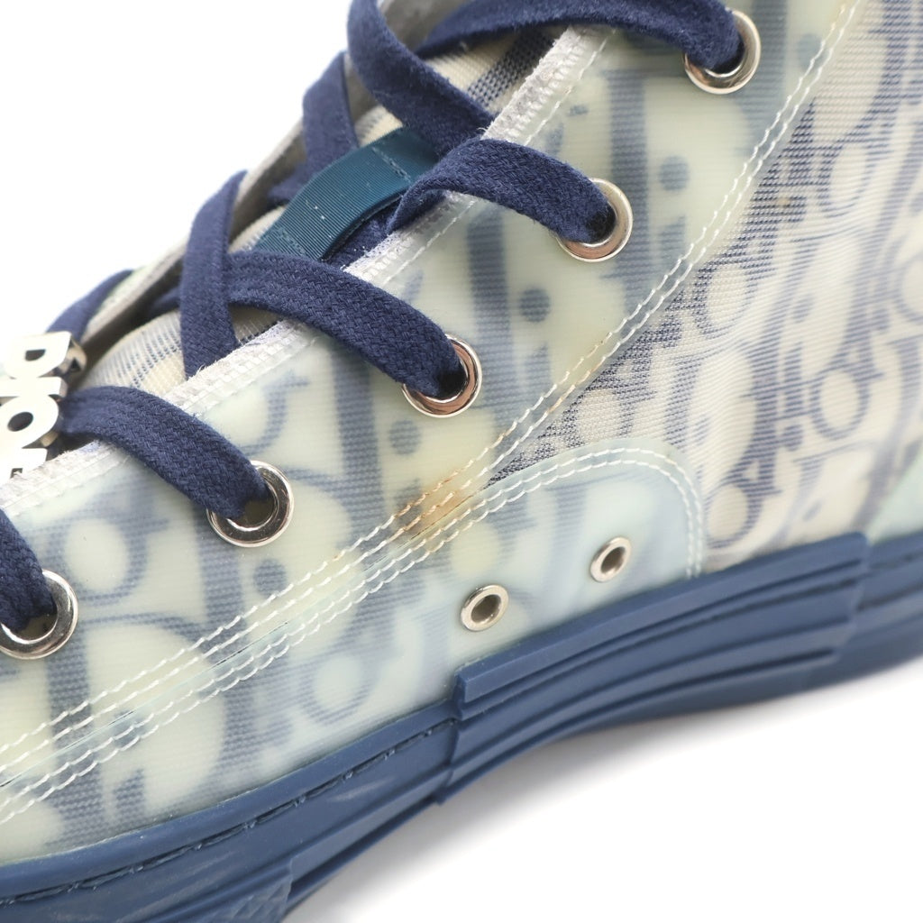 DIOR(ディオール) B23 HIGH TOP OBLIQUE SNEAKERS オブリーク 総柄 ハイカットスニーカー ホワイト/ブルー 3SH118YNT