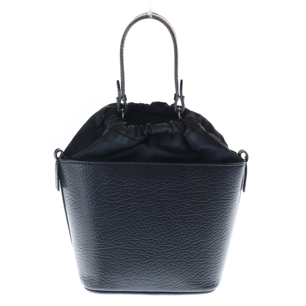 Maison Margiela(メゾンマルジェラ) 5AC BUCKET SMALL バケット 2WAY レザー ショルダー ハンドバッグ ブラック S61WG0035 P03956 レディース