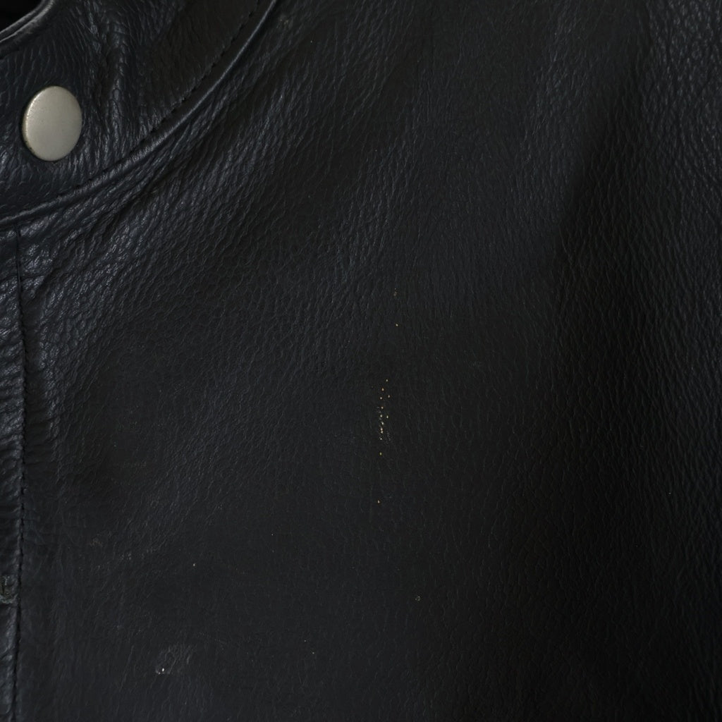 NO BRAND(ノーブランド) PROTECH LEATHER APPAREL プロテックレザーアパレル 80S VINTAGE レザー シングルライダースジャケット ブラック