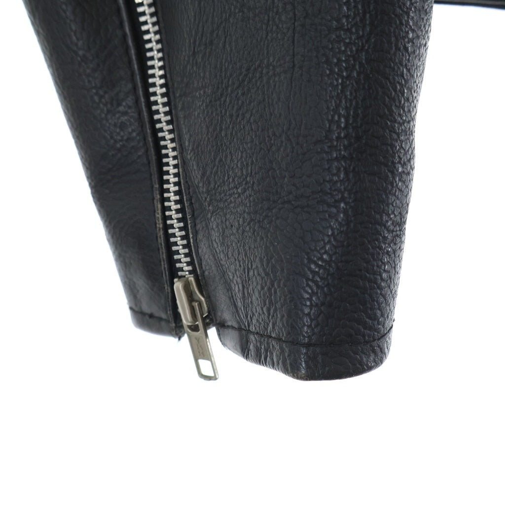 NO BRAND(ノーブランド) PROTECH LEATHER APPAREL プロテックレザーアパレル 80S VINTAGE レザー シングルライダースジャケット ブラック