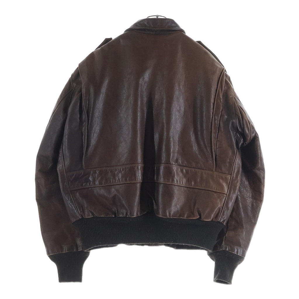 SCHOTT(ショット) 80S VINTAGE A-2 茶タグ USA製 ボアライナー レザー フライトジャケット ブラウン