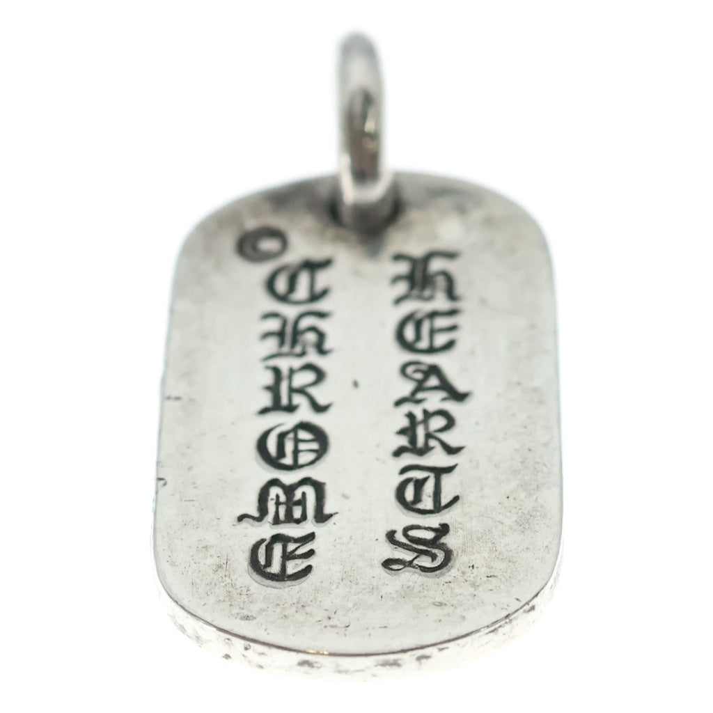 CHROME HEARTS(クロムハーツ) D TAG SML スモールドッグタグ セメタリーエングレイブオールド ネックレストップ シルバー