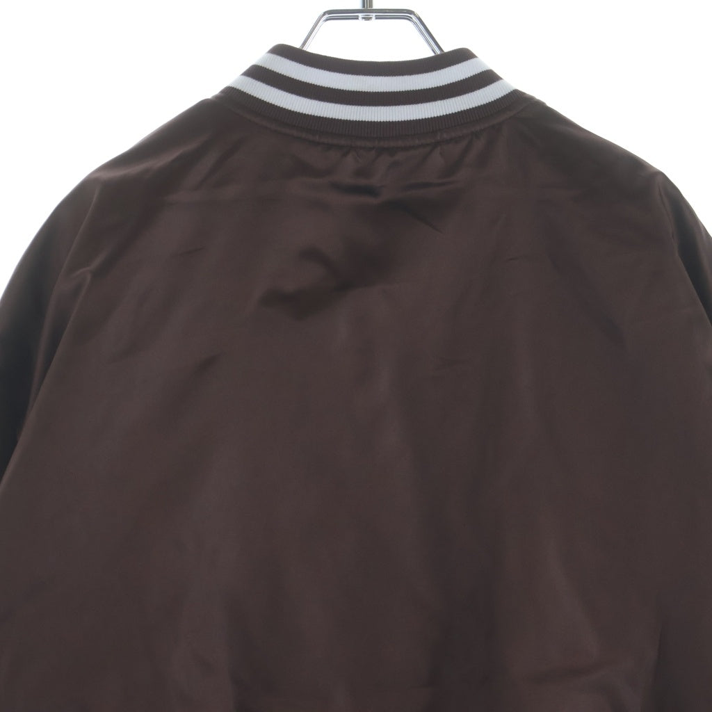 SUPREME(シュプリーム) 26SS ×Champion Satin Varsity Jacket チャンピオン ロゴ刺繍 サテンバーシティ ジャケット ブルゾン ブラウン