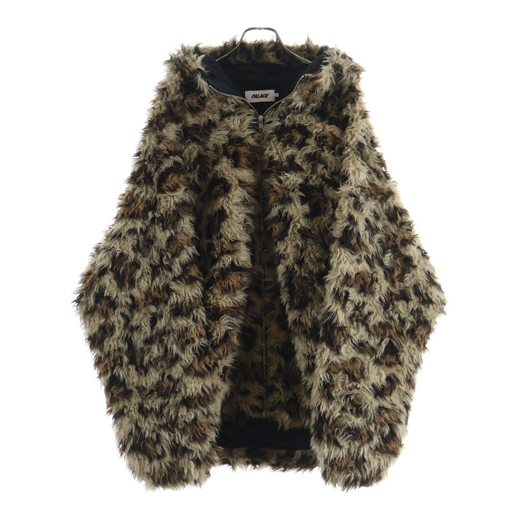 Palace Skateboards(パレススケートボーズ) 26SS FURRY FLEECE JACKET レオパード柄 ファリー フリース ジップアップ ジャケット ブルゾン ベージュ