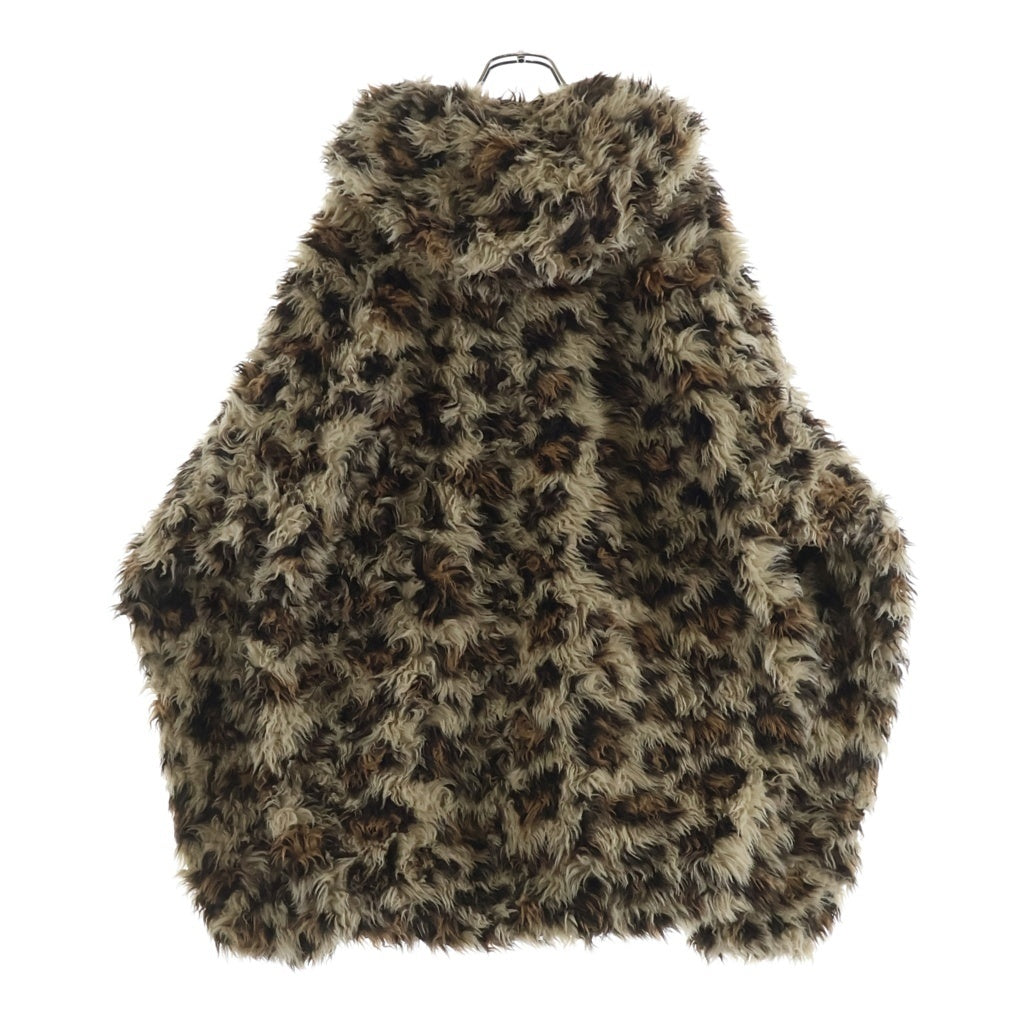 Palace Skateboards(パレススケートボーズ) 26SS FURRY FLEECE JACKET レオパード柄 ファリー フリース ジップアップ ジャケット ブルゾン ベージュ