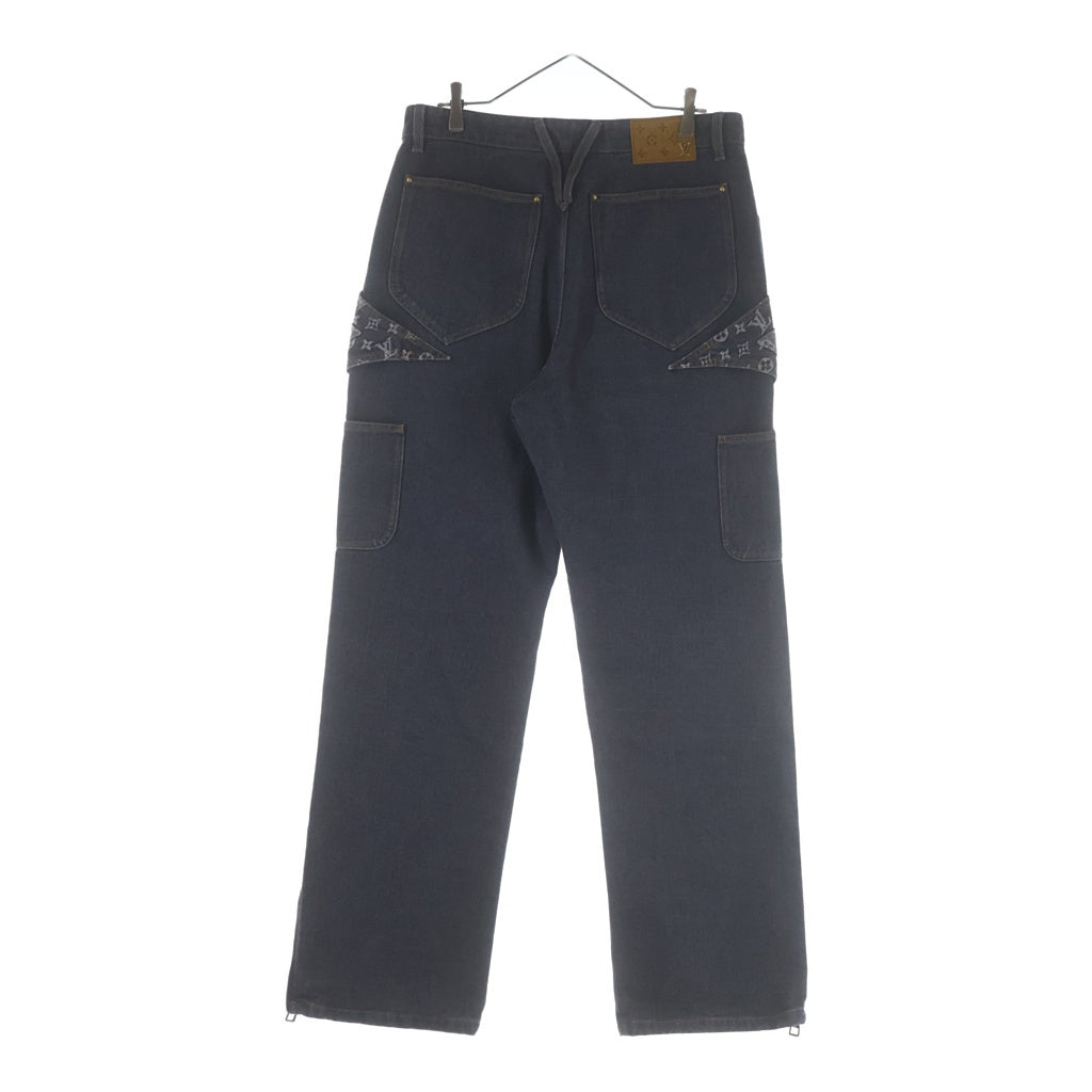 LOUIS VUITTON(ルイヴィトン) 23AW MONOGRAM FLOWER DENIM PANTS モノグラムフラワーエンブロイダリー ストレートデニムパンツ グレー RM232 Y92 HPD92W