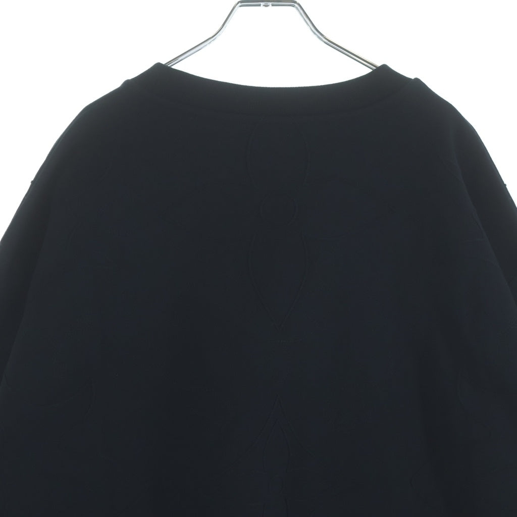 LOUIS VUITTON(ルイヴィトン) 24AW LVロゴジャガード エンブロイダリー クルーネックスウェットシャツ トレーナー ブラック RM242M IHN HRY83W